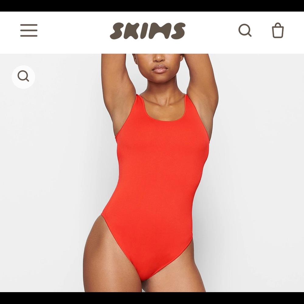Skims fire red/orange bodysuit brand new size S/M